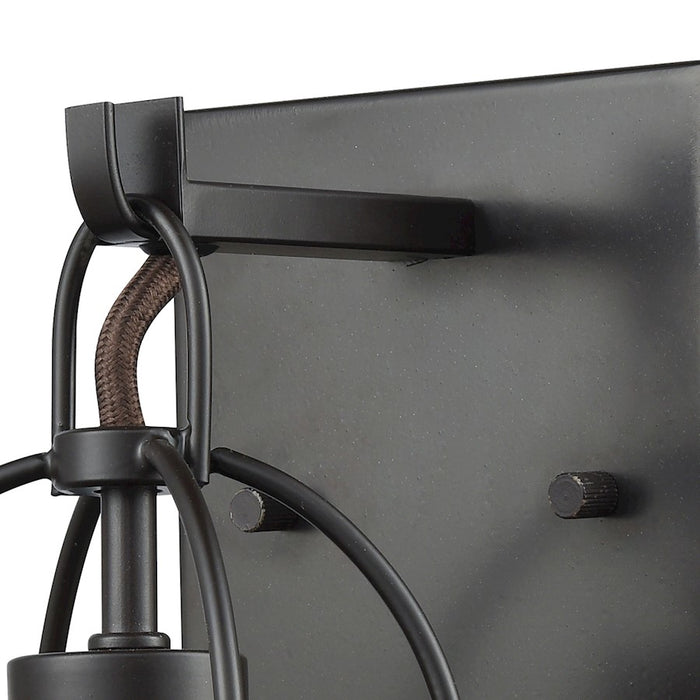 ELK Lighting Barnside Wall Sconce Lamp, Bronze/Clear Panels