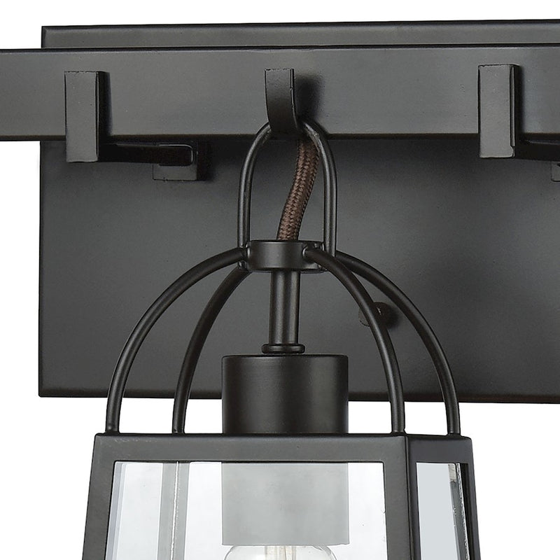 ELK Lighting Barnside Lamp, Bronze/Clear Panels