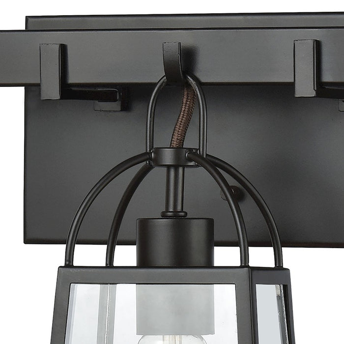 ELK Lighting Barnside Lamp, Bronze/Clear Panels