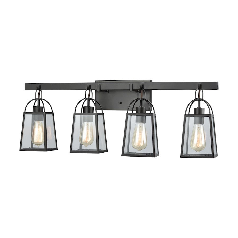 ELK Lighting Barnside Lamp, Bronze/Clear Panels