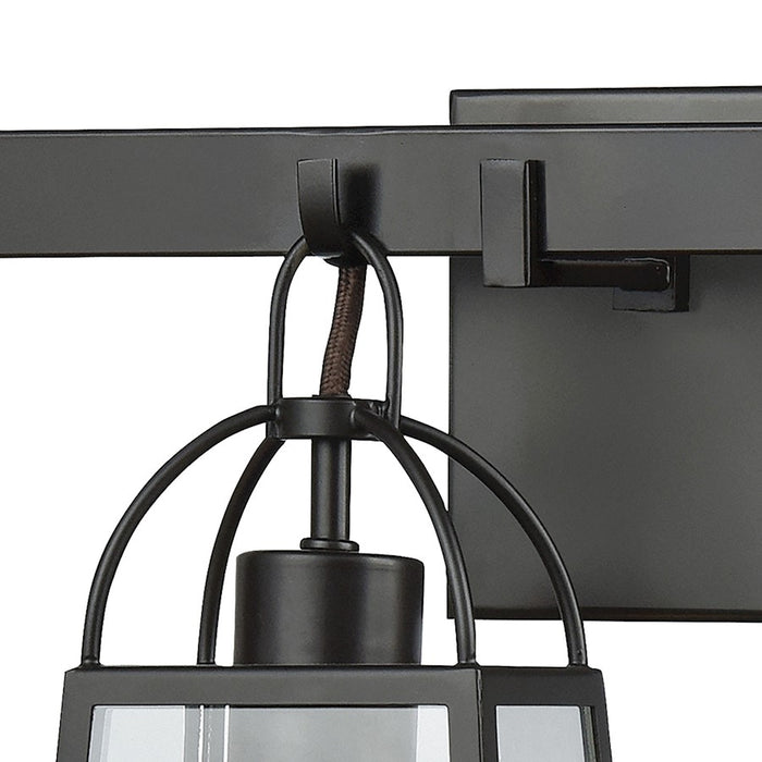 ELK Lighting Barnside Lamp, Bronze/Clear Panels