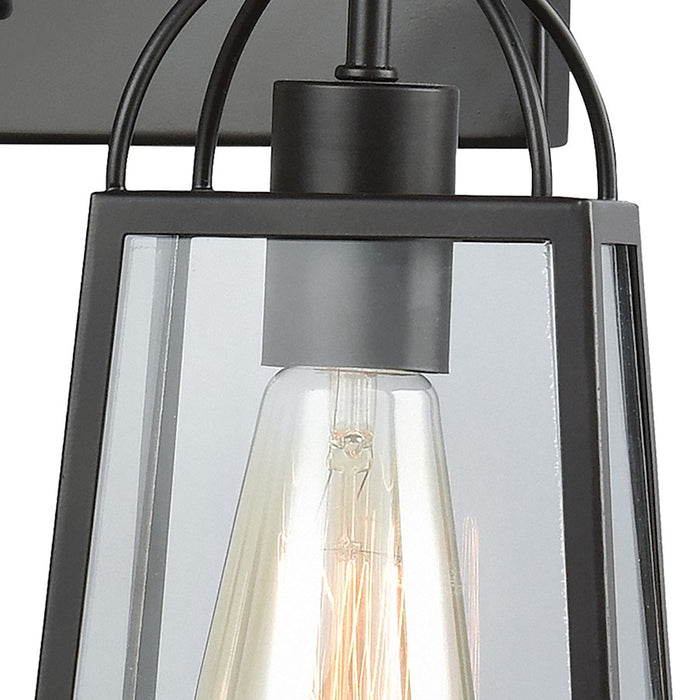 ELK Lighting Barnside Lamp, Bronze/Clear Panels