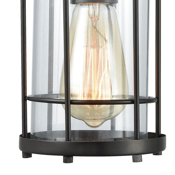 ELK Lighting Southwick 1-Light Wall Sconce, Bronze/Clear Blown Glass
