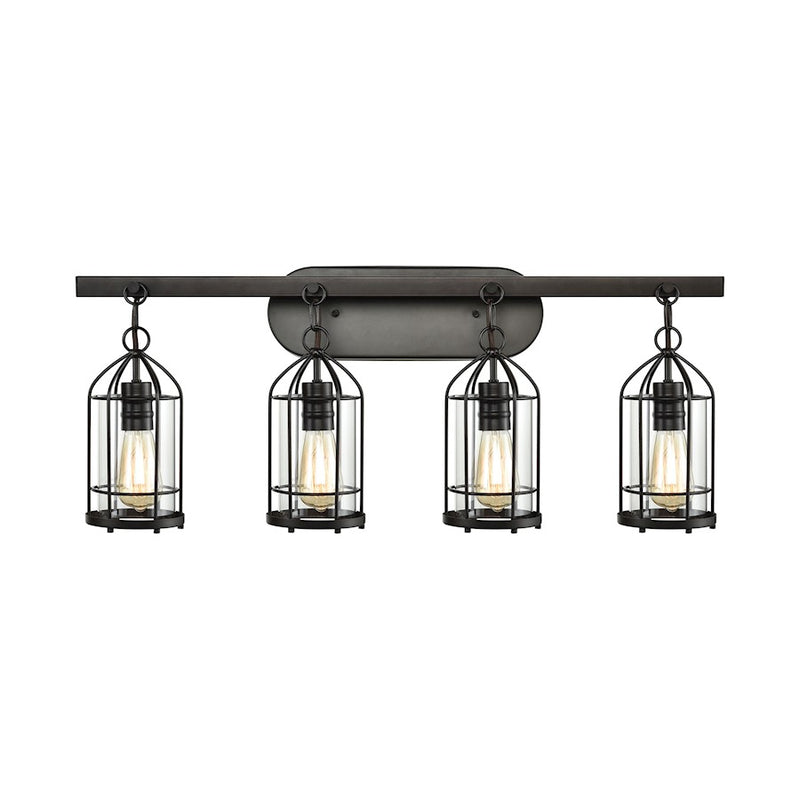 ELK Lighting Southwick Vanity Lamp, Bronze/Clear Blown Glass