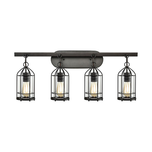 ELK Lighting Southwick Vanity Lamp, Bronze/Clear Blown Glass