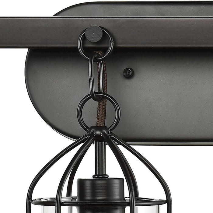 ELK Lighting Southwick Vanity Lamp, Bronze/Clear Blown Glass