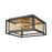 ELK Lighting Jarvis 2-Light Flush, Black & Brass/Brass