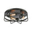 ELK Lighting Wickshire 3-Light Flush Mount, Matte Black