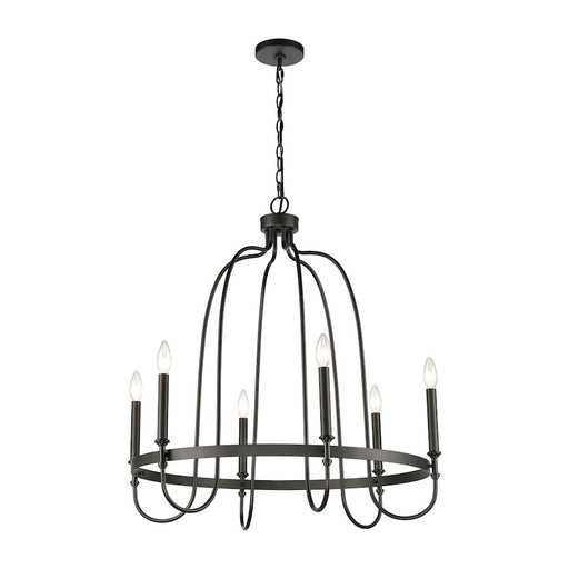 ELK Lighting Wickshire Chandelier, Matte Black