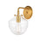 ELK Lighting Manhattan Boutique 1-Light 9" Sconce, Brushed Brass/Clear