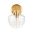 ELK Lighting Manhattan Boutique 1-Light 9" Sconce, Brushed Brass/Clear