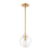 ELK Lighting Manhattan Boutique 8" 1-Light Mini Pendant, Brass/Clear