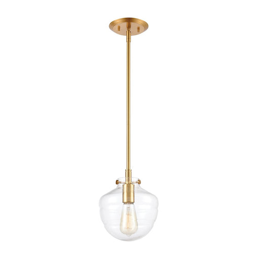 ELK Lighting Manhattan Boutique 8" 1-Light Mini Pendant, Brass/Clear