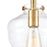 ELK Lighting Manhattan Boutique 8" 1-Light Mini Pendant, Brass/Clear