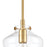 ELK Lighting Manhattan Boutique 8" 1-Light Mini Pendant, Brass/Clear