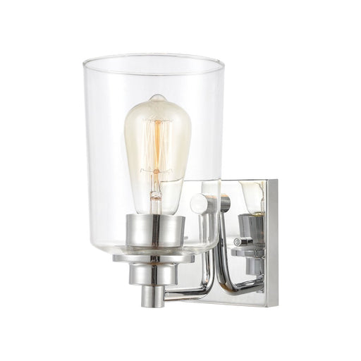 ELK Lighting Robins 1-Light Wall Sconce, Polished Chrome/Clear Glass
