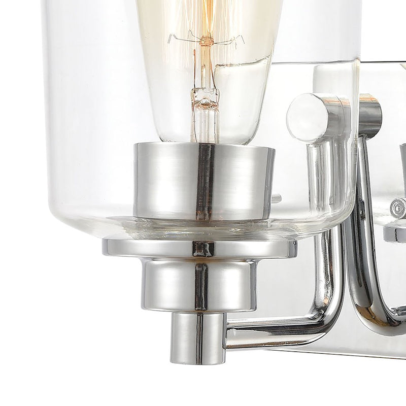 ELK Lighting Robins 1-Light Wall Sconce, Polished Chrome/Clear Glass