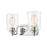 ELK Lighting Robins Vanity Light, Matte Black/Clear Glass