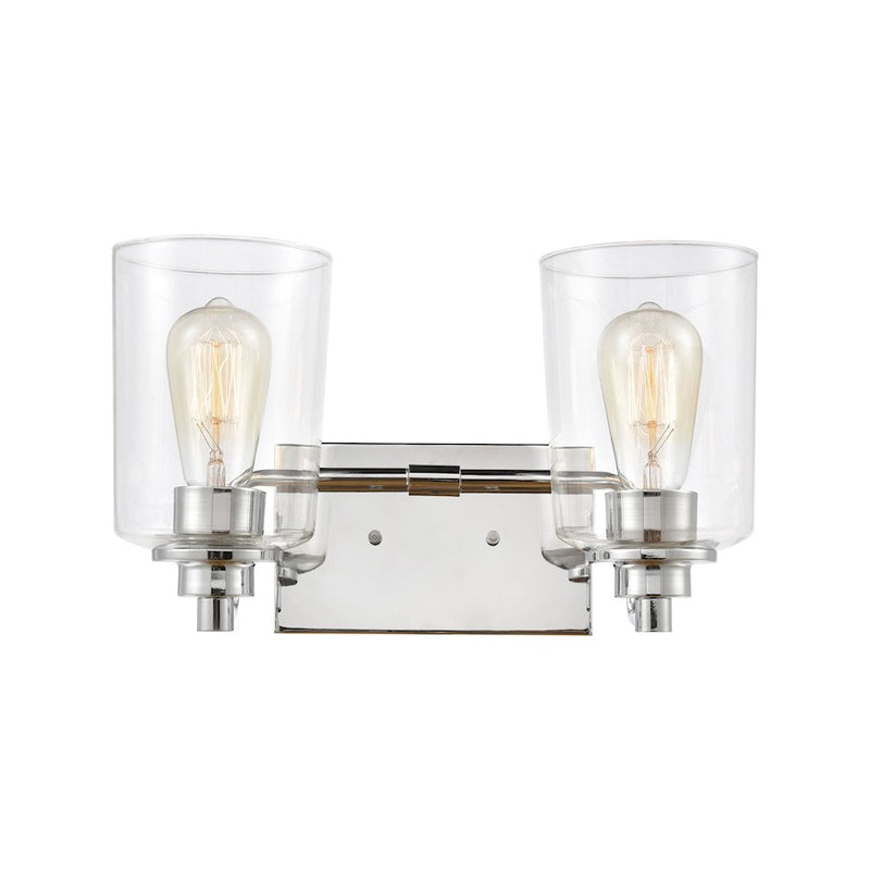 ELK Lighting Robins Vanity Light, Matte Black/Clear Glass