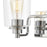 ELK Lighting Robins Vanity Light, Matte Black/Clear Glass