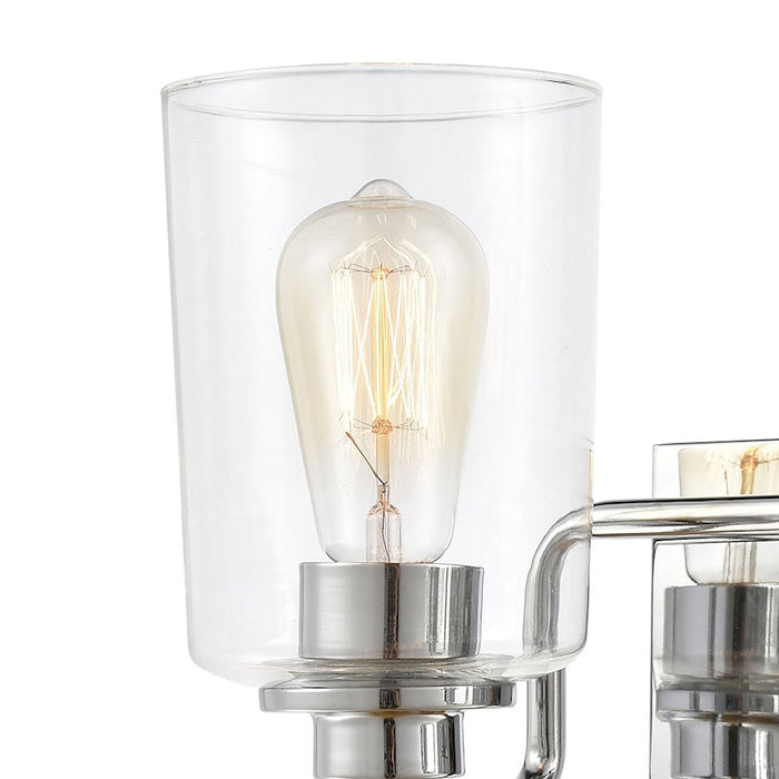 ELK Lighting Robins Vanity Light, Matte Black/Clear Glass