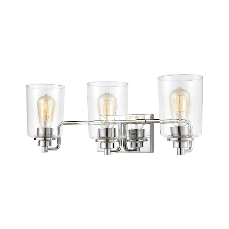 ELK Lighting Robins Vanity Light, Matte Black/Clear Glass