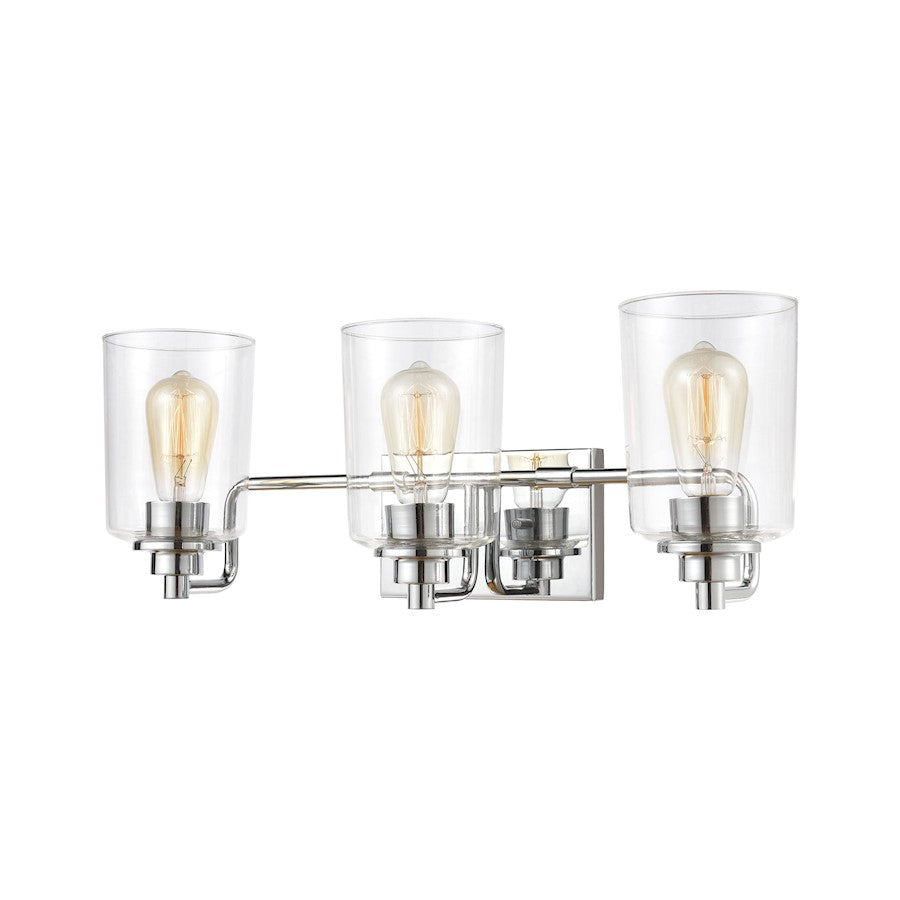 ELK Lighting Robins Vanity Light, Matte Black/Clear Glass