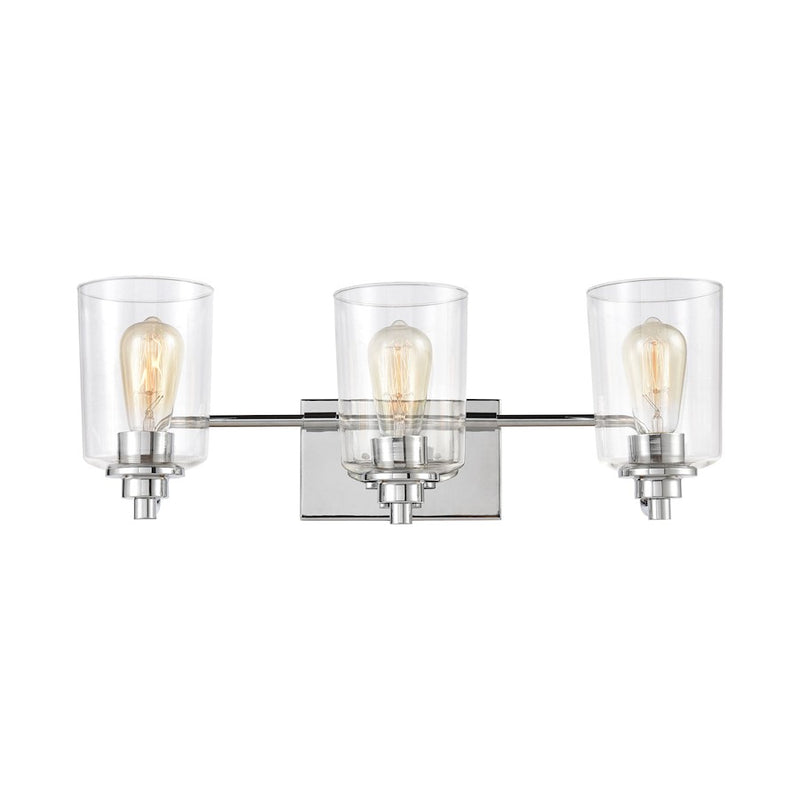 ELK Lighting Robins Vanity Light, Matte Black/Clear Glass