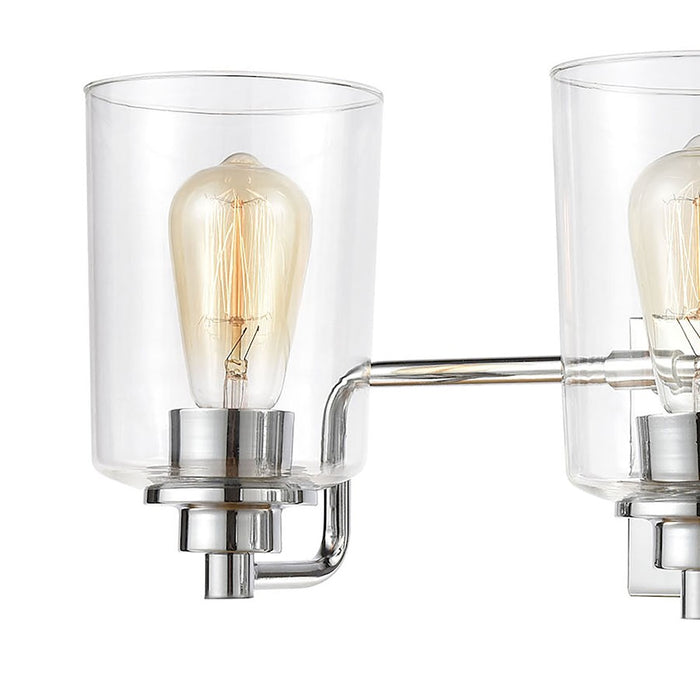 ELK Lighting Robins Vanity Light, Matte Black/Clear Glass