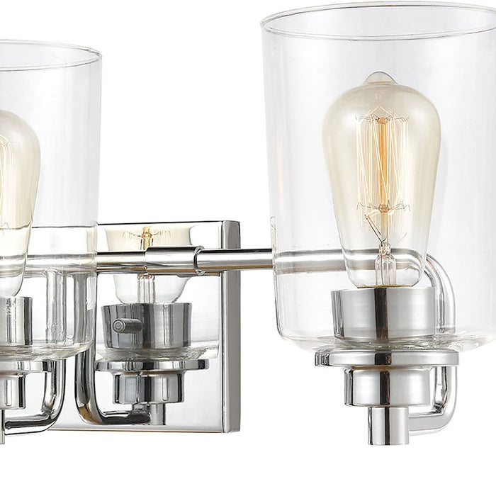 ELK Lighting Robins Vanity Light, Matte Black/Clear Glass