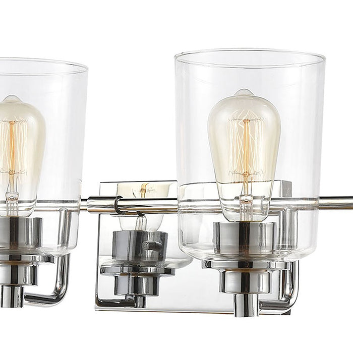 ELK Lighting Robins Vanity Light, Matte Black/Clear Glass