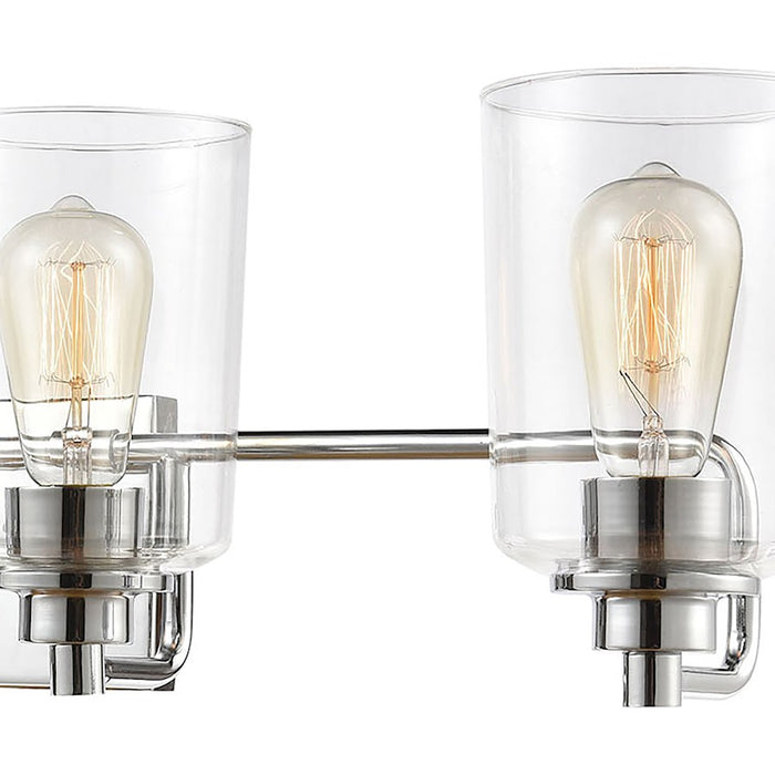 ELK Lighting Robins Vanity Light, Matte Black/Clear Glass