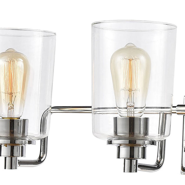 ELK Lighting Robins Vanity Light, Matte Black/Clear Glass