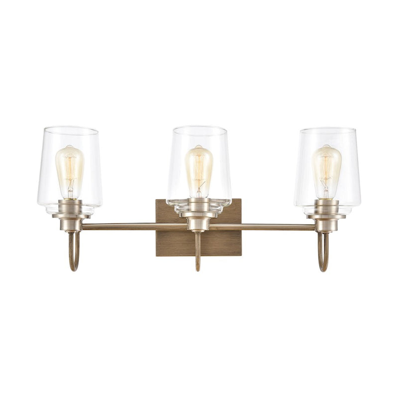 ELK Lighting Bakersfield, Light Wood/Clear Glass