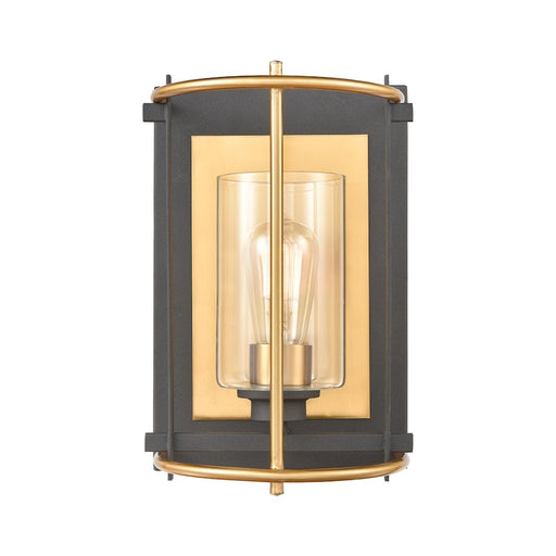 ELK Lighting Millington 1-Light Sconce, Charcoal/Clear Glass