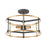 ELK Lighting Millington 3-Light Semi Flush Mount, Charcoal