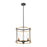 ELK Lighting Millington 3-Light Pendant, Charcoal/Clear Glass