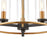 ELK Lighting Millington 3-Light Pendant, Charcoal/Clear Glass