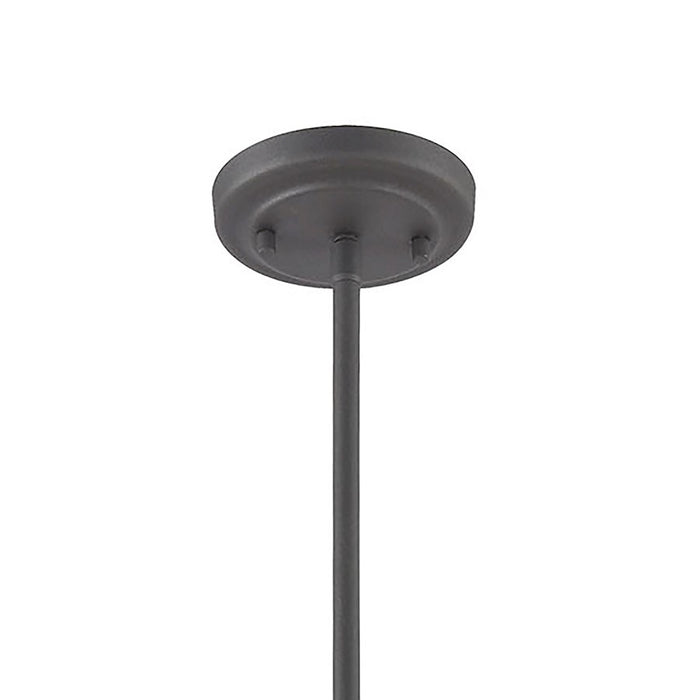 ELK Lighting Millington 3-Light Pendant, Charcoal/Clear Glass