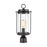 ELK Lighting Devonshire 1-Light Post Mount, Matte Black/Seedy Glass