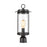 ELK Lighting Devonshire 1-Light Post Mount, Matte Black/Seedy Glass