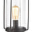 ELK Lighting Devonshire 1-Light Post Mount, Matte Black/Seedy Glass