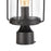 ELK Lighting Devonshire 1-Light Post Mount, Matte Black/Seedy Glass