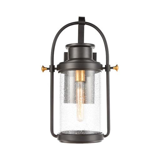ELK Lighting Wexford 1-Light Sconce, Matte Black/Seedy Glass