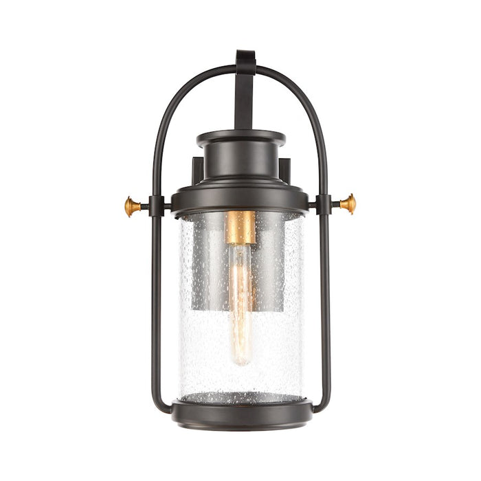 ELK Lighting Wexford 1-Light Sconce, Matte Black/Seedy Glass