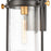 ELK Lighting Wexford 1-Light Sconce, Matte Black/Seedy Glass