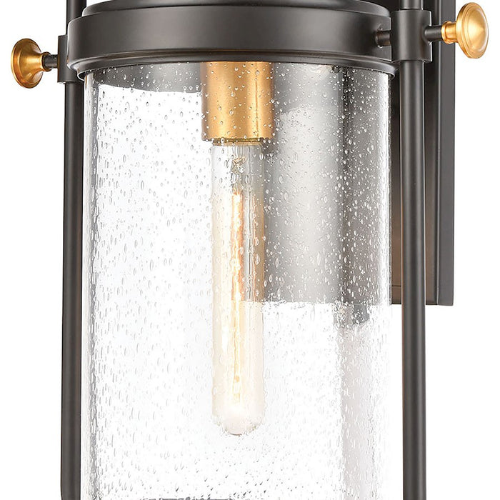 ELK Lighting Wexford 1-Light Sconce, Matte Black/Seedy Glass