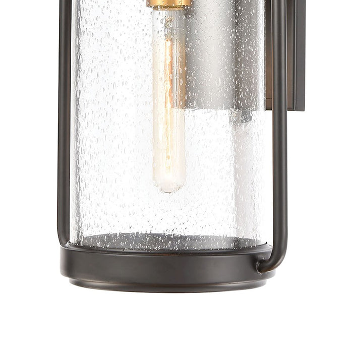 ELK Lighting Wexford 1-Light Sconce, Matte Black/Seedy Glass