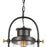 ELK Lighting Wexford 1-Light Hanging, Matte Black/Seedy Glass