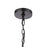 ELK Lighting Wexford 1-Light Hanging, Matte Black/Seedy Glass